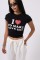 Nakış Detay Baskılı Crop T-Shirt Nakış Detay Baskılı Crop T-Shirt