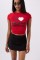 Nakış Detay Baskılı Crop T-Shirt Nakış Detay Baskılı Crop T-Shirt