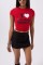 Nakış Detay Baskılı Crop T-Shirt Nakış Detay Baskılı Crop T-Shirt