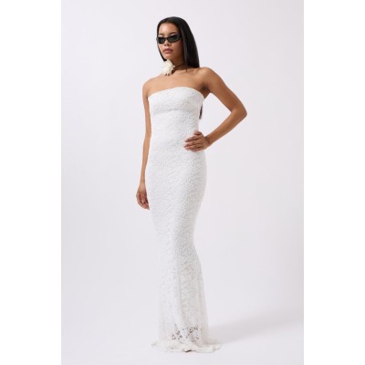 Straplez Dantel Maxi Elbise Straplez Dantel Maxi Elbise