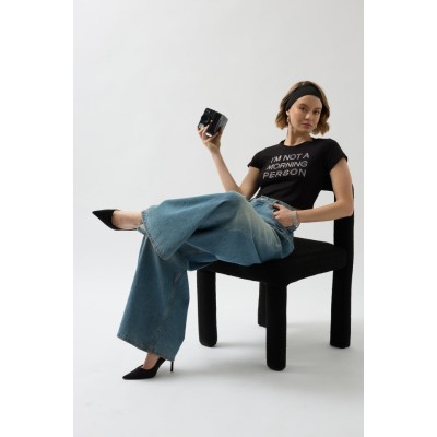 Taş Detay Crop T-Shirt Taş Detay Crop T-Shirt