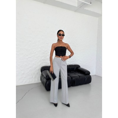Yüksek Bel Straight Fit Palazzo Pantolon Yüksek Bel Straight Fit Palazzo Pantolon