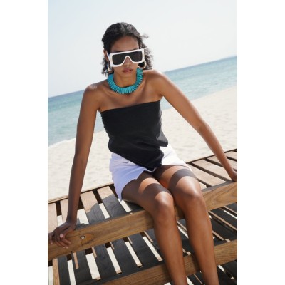 Bağlamalı Denim Crop Bağlamalı Denim Crop