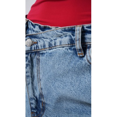 Yırtmaç Detay Denim Midi Etek Yırtmaç Detay Denim Midi Etek