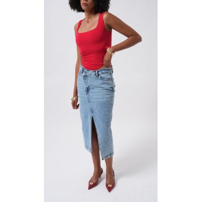 Kare Yaka Kalın Askılı Bodysuit Kare Yaka Kalın Askılı Bodysuit