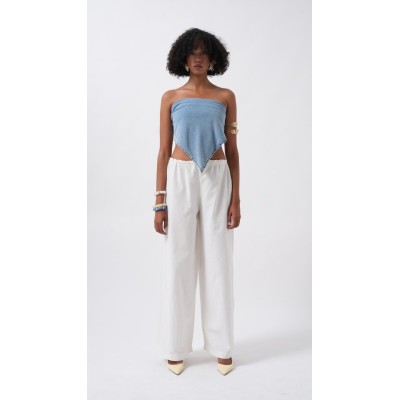 Bağlamalı Denim Crop Bağlamalı Denim Crop