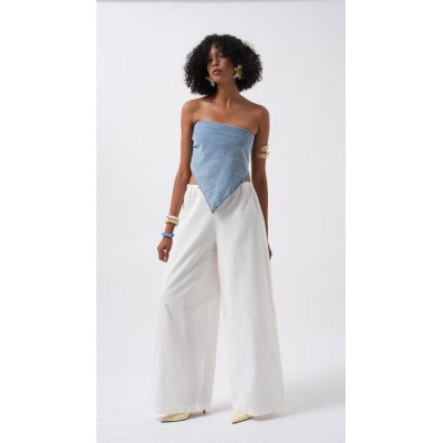 Bağlamalı Denim Crop Bağlamalı Denim Crop