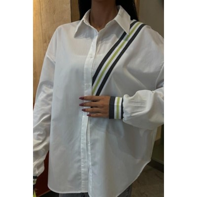 Bant Detaylı Oversize Poplin Gömlek 3436 Bant Detaylı Oversize Poplin Gömlek 3436