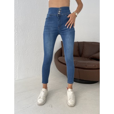 Yüksek Bel Likralı Jean Pantolon 90 Cm Yüksek Bel Likralı Jean Pantolon 90 Cm