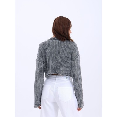 43191 TRİKO CROP KAZAK-ANTRASİT 43191 TRİKO CROP KAZAK-ANTRASİT