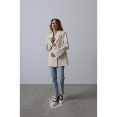 Oversize Blazer Ceket - Natür Oversize Blazer Ceket - Natür