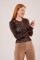 Leopar Desen Basic Bluz Leopar Desen Basic Bluz