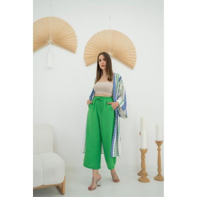 Yeşil Keten Pantolon Yeşil Keten Pantolon