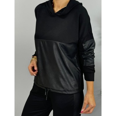 Kadın Uzun Kollu Kapüşonlu Oversize Sweat Ve Pantolon Ikili Takım Kadın Uzun Kollu Kapüşonlu Oversize Sweat Ve Pantolon Ikili Takım