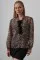 Fiyonk Detaylı Leopar Bluz - Leopar