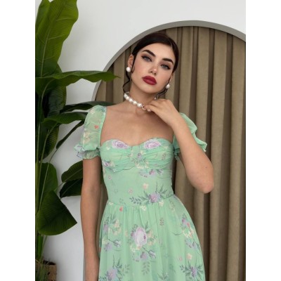 ŞİFON KUMAŞ DİJİTAL DESEN BASKILI ELBİSE ŞİFON KUMAŞ DİJİTAL DESEN BASKILI ELBİSE