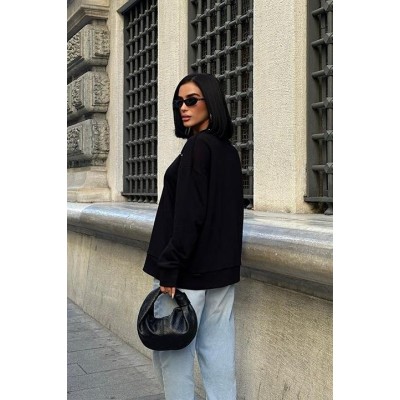 Gümüş Taşlı Sweatshirt 8052 Gümüş Taşlı Sweatshirt 8052