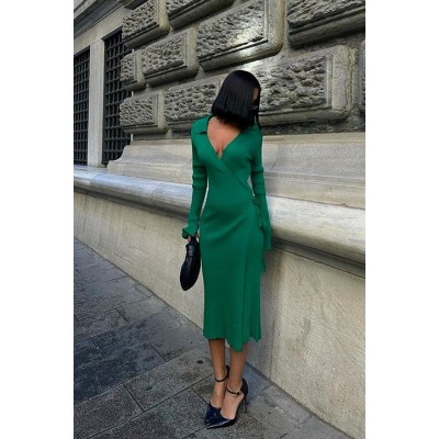Austeja Fitilli Midi Elbise 2506-01 Austeja Fitilli Midi Elbise 2506-01