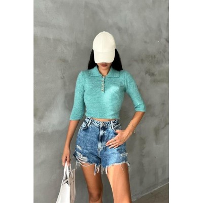 LorisBağlamalı Crop Triko 1062-02 LorisBağlamalı Crop Triko 1062-02