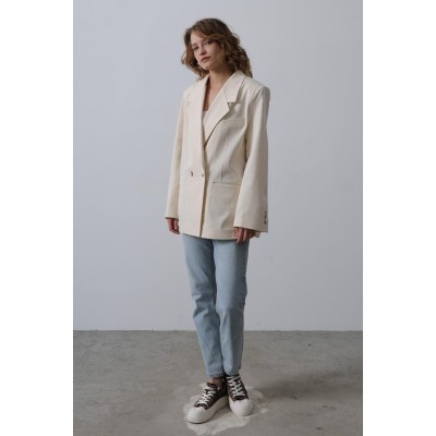 Oversize Blazer Ceket - Natür Oversize Blazer Ceket - Natür