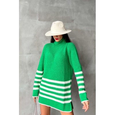 Palgen Çizgili Oversize Kazak 1195-09 Palgen Çizgili Oversize Kazak 1195-09