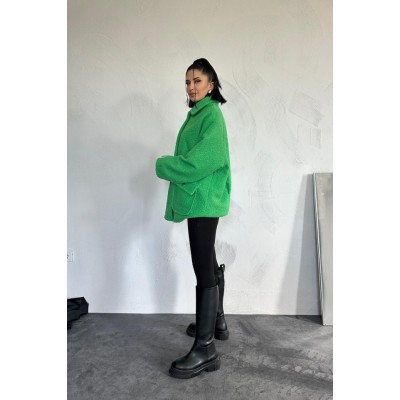 Yeşil Etiketli Pile Detaylı Ceket Yeşil Etiketli Pile Detaylı Ceket