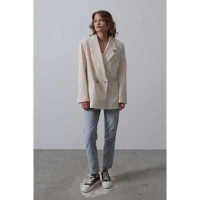 Oversize Blazer Ceket - Natür Oversize Blazer Ceket - Natür