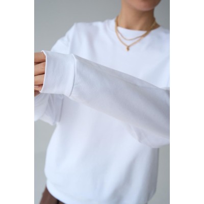 Düz SweatShirt - Beyaz Düz SweatShirt - Beyaz