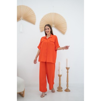 Oranj Gömlek Ve Pantolon Takım Oranj Gömlek Ve Pantolon Takım