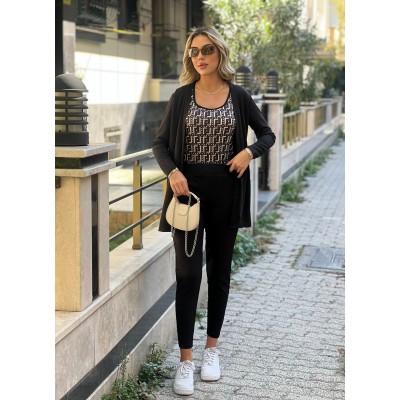 Kadın Uzun Kollukrep üçlü Takım Kadın Uzun Kollukrep üçlü Takım