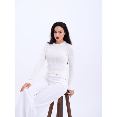 4211 TRİKO SAÇ ÖRGÜ KAZAK-EKRU 4211 TRİKO SAÇ ÖRGÜ KAZAK-EKRU