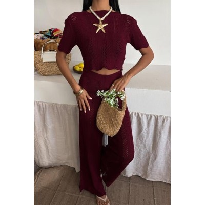 Triko Bluz Pantolon İkili Takım 10084-025 Triko Bluz Pantolon İkili Takım 10084-025