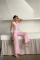 GOFRE ÇİZGİLİ YELEK - PANTOLON TAKIM - Pembe GOFRE ÇİZGİLİ YELEK - PANTOLON TAKIM - Pembe
