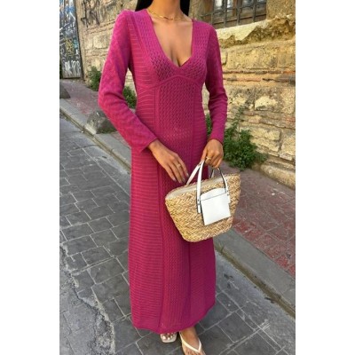 Ajurlu V Yaka Elbise 2851 Ajurlu V Yaka Elbise 2851