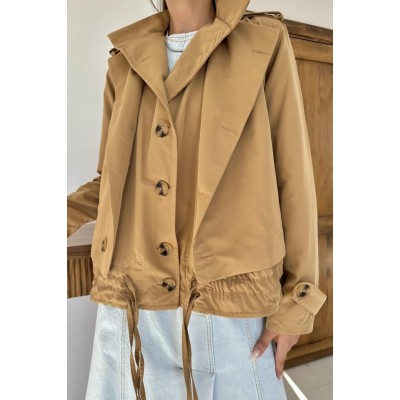 Camel Çift Katlı Kısa Ceket Camel Çift Katlı Kısa Ceket