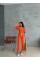 KETEN CROP KARPUZ KOL BLUZ-PANTOLON HASIR KEMERLİ - Orange KETEN CROP KARPUZ KOL BLUZ-PANTOLON HASIR KEMERLİ - Orange