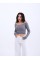 42241 TRİKO KAYIK YAKA CROP-GRİ 42241 TRİKO KAYIK YAKA CROP-GRİ