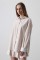 Çizgili Oversize Gömlek - Bej Çizgili Oversize Gömlek - Bej