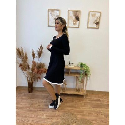 Kadın Uzun Kollu Derin Yuvarlak Yakalı Kısa Viskon Iki Iplik Elbise Kadın Uzun Kollu Derin Yuvarlak Yakalı Kısa Viskon Iki Iplik Elbise