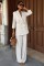 Blazer Ceketli Çizgili Keten Takım 10186 Blazer Ceketli Çizgili Keten Takım 10186