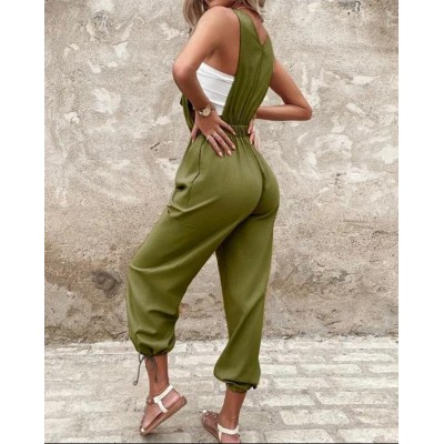 Kadın Poplin Kumaş Likralı Askılı Tulum Kadın Poplin Kumaş Likralı Askılı Tulum