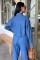 Denim Gömlek Plazzo Pantolon Takım 10163-08 Denim Gömlek Plazzo Pantolon Takım 10163-08