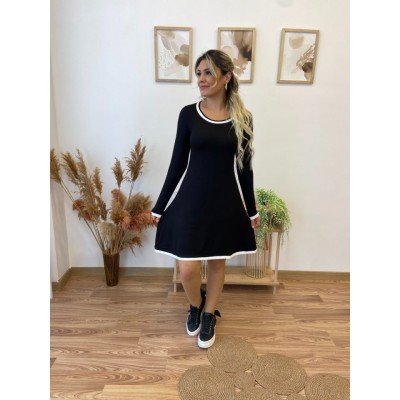 Kadın Uzun Kollu Derin Yuvarlak Yakalı Kısa Viskon Iki Iplik Elbise Kadın Uzun Kollu Derin Yuvarlak Yakalı Kısa Viskon Iki Iplik Elbise
