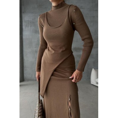 Dasha Düğme Detaylı Midi Takım9475-23 Dasha Düğme Detaylı Midi Takım9475-23