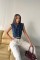Mavi Yaka Detaylı Denim Crop Mavi Yaka Detaylı Denim Crop