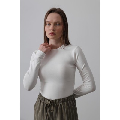 Uzun Kol Crop Top - Ekru Uzun Kol Crop Top - Ekru