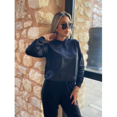 Kadın Uzun Kollu Kapüşonlu Oversize Sweat Ve Pantolon Ikili Takım Kadın Uzun Kollu Kapüşonlu Oversize Sweat Ve Pantolon Ikili Takım