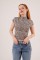 Leopar Desen Kısa Kollu Basic T-Shirt Leopar Desen Kısa Kollu Basic T-Shirt