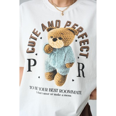 Teddy Bear T-Shirt - Krem Teddy Bear T-Shirt - Krem