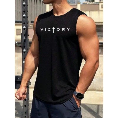 Erkek Sıfır Kol Victory Baskılı Süprem Bluz Erkek Sıfır Kol Victory Baskılı Süprem Bluz